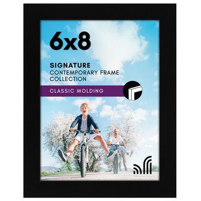 Americanflat 6x8 Picture Frame with Shatter-Resistant Glass - Signature Collection - Gallery-Style Frames Made of Engineered Wood - Photo Frame for