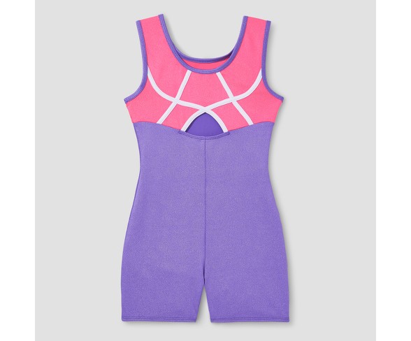Freestyle by Danskin Girls' Gymnastics Biketard - Purple XS