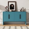 4-Door Large Vintage Storage Sideboard With Adjustable Shelves And Long Handles - image 2 of 4