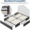 Bed Frame with 3 Storage Drawers, Fabric Upholstered Platform Bed, Wooden Slats Support, No Box Spring Needed, Noise Free, Easy Assembly, Grey - 4 of 4