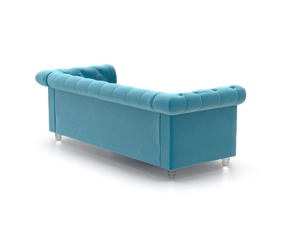 Louise Tufted Velvet Sofa Seafoam - AF Lifestlye
