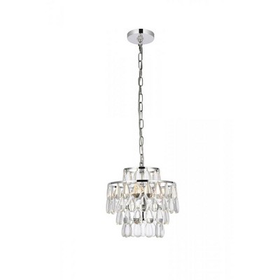 Elegant Lighting Mila 12 inch pendant in chrome