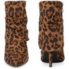 BLISSFUL STEP Women's Pointed Toe Stiletto Heel Fold Over Slouch Ankle Boots - 2 of 3