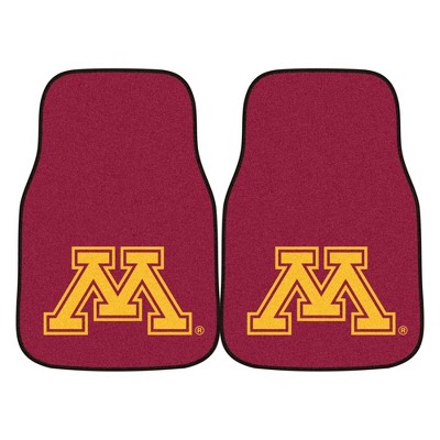 NCAA University of Minnesota Golden Gophers Carpet Car Mat Set - 2pc