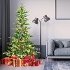 Gulches Green PreLit LED Full Artificial Christmas Tree Fir Artificial Christmas Tree with Steady Warm White Clear with Metal Stand - 2 of 4