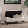 Modern Upholstered Storage Ottoman Bench with Tufted Top and Hidden Compartment for Bedroom or Entryway -3irtyhousy - 3 of 4