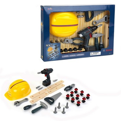 Theo Klein Bosch DIY Construction Premium Toy Toolset Bundle with Bosch Safety Accessories Construction Toy Set For Kids 3 Years and Up