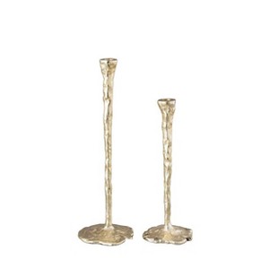 Classic Touch Gold Natural Taper Candle Holder, 2 sizes - 1 of 4