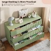 Fluted 6 Drawers Dresser, 54" Wide Modern Chest of Drawers with Deep Drawers, Large Double Dresser TV Stand, Wooden Organizer for Living Room - 4 of 4