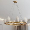 21.6-31.5“ Modern Alabaster Chandelier - 3 of 4