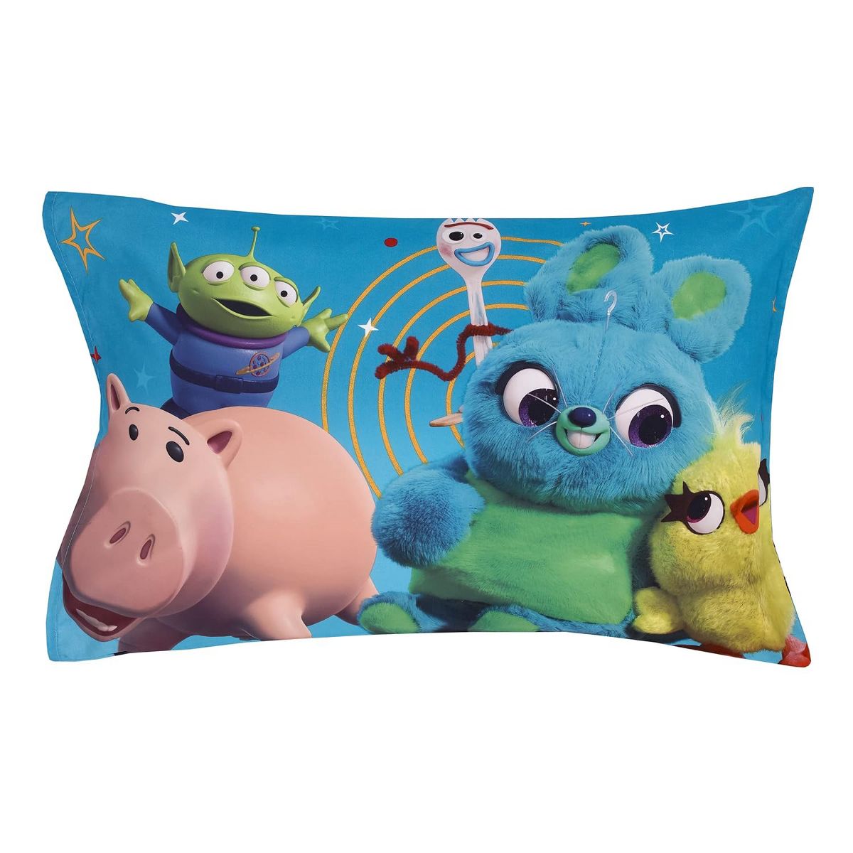 Disney Pixar Toy Story 4-Piece Toddler Bedding Set, Woody, Buzz Lightyear, Jessie & Hamm Comforter, Fitted Bottom Sheet, Flat Top Sheet & Pillowcase - thumbnail 6