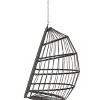 CAVINAS Indoor & Outdoor Hanging Rattan Patio Egg Chairs with Cushion,Swing Accent Chairs for Garden,Backyard,Balcony,Yellow - 4 of 4