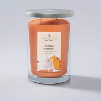 2-Wick 19oz Glass Jar Vanilla Pumpkin Candle - Home Scents