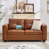 TYBOATLE 88" Faux Leather L-Shaped Sectional Sofa, Comfy Modular Couch with Chaise & USB, Convertible Sofa for Living Room, Bedroom, or Small Spaces - 3 of 4