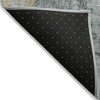 Gray Charcoal And Gold Floral Washable Indoor Outdoor Area Rug - 4 of 4