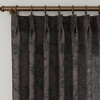 TWOAPGES Sarale Collection Linen Burgundy Leaves Print Pinch Pleat Curtain Unlined - 2 of 4