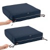 21" x 19" x 5" Montlake Water-Resistant Patio Seat Cushion Slip Cover Heather Indigo Blue - Classic Accessories - 4 of 4