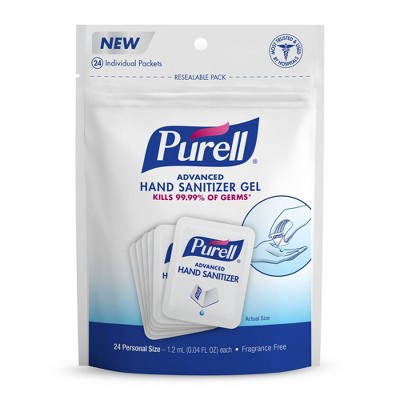 Purell Personals Single-Use Packets Gel Hand Sanitizer - 1.62/24ct