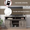 SAINTCY 58 Inch TV Stand with Storage Cabinet and Shelves - 3 of 4