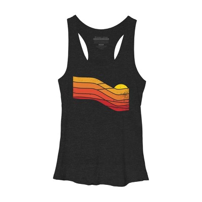 Women's Design By Humans 70s Retro Sunset By Vanphirst Racerback Tank Top