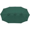Northlight 15' Outdoor Patio Market Umbrella with Hand Crank, Green - 3 of 4