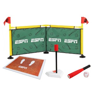 ESPN Batting Tee for Kids Includes Foam Ball, Tee Ball Bat, and Home Run Fence - 1 of 4