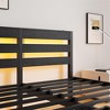 CAVINAS Twin Bed Frames, Heavy Duty Twin Size Bed Frames with USB Charging Station, Modern Twin Bed with Headboard for Bedroom - 3 of 4
