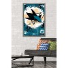 Trends International NHL San Jose Sharks - Maximalist Logo 23 Framed Wall Poster Prints - 2 of 4
