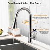 Mojgar Kitchen Faucets Single Handle Kitchen Sink Faucet Brushed Nickel Stainless Steel - 4 of 4