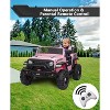 Ride On Cars w/ 2-Seater, 4 Wheels 24V Electric Vehicles with 2.4G Remote Control, Battery Powered Kids Car with 20" Wide Adjustable Seat - 2 of 4
