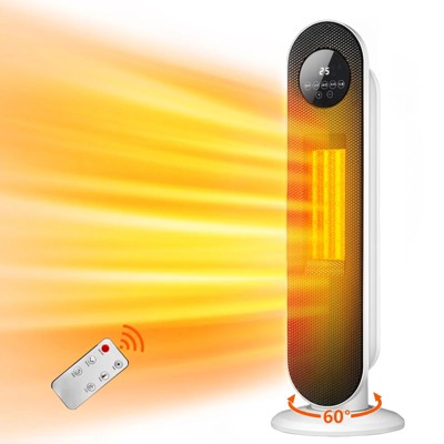 SKONYON 1500W Electric PTC Heater Portable Space Heater 12H Timer Remote Control