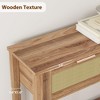 Entryway Table with 2 Drawers, Boho Console Table for Living Room and Hallway, Wood Sofa Table with Storage for Foyer and Entryway Decor - 2 of 4