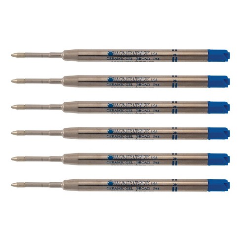 Monteverde Rollerball Pen Refill Fine Point Blue Ink 6 Pack