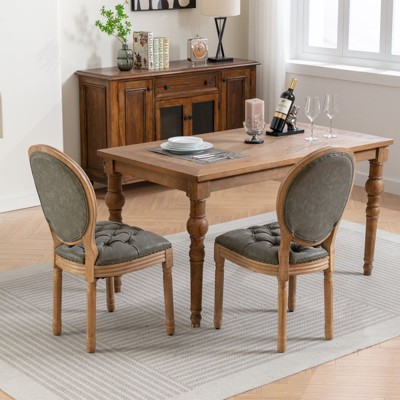 NicBex Dining Chairs Set of 2,Modern Upholstered Kitchen Chairs with PU Artificial Leather Cushion for Dining Room,Living Room,Kitchen
