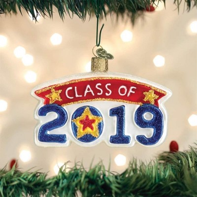 Hand-Painted Glass Class of 2019 Graduation Ornament