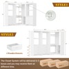 Aheaplus Set of 3 Freestanding Corner Closet System, 81'' Space-saving Closet Organizer with Drawers and Hanging Rods - 3 of 4