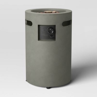 25" Pipestone Outdoor Column Fire Pit Gray - Threshold™
