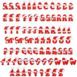 Bright Creations 78-Pack Christmas Hat Alphabet Iron On Patches, 3 Sets Red Letters (1.5 in)