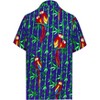 LA LEELA Men's Hawaiian Shirts Short Sleeve Button Down Shirt Mens Casual Shirts Holiday Tropical Beach Party Shirts for Men Funny - 2 of 4