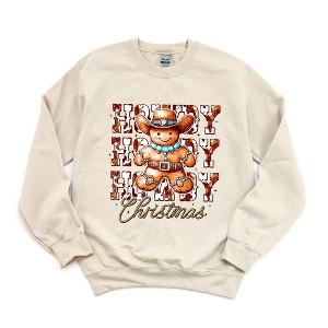 Simply Sage Market Women's Graphic Sweatshirt Howdy Gingerbread - 1 of 4
