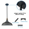 CLAXY Industrial Black Barn Pendant Light Rod Adjustable Kitchen Light - 3 of 4