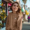 Dalix Heartly Ghost Embroidery Relaxed Crewneck Sweatshirt Soft Fleece Fit Lounge Womens - 4 of 4