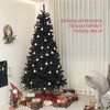 9ft Unlit Artificial Black Christmas Tree, Holiday D¹Ècor with 2132 Branch Tips - 4 of 4