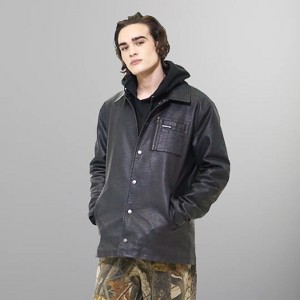 Members Only Mens Vegan Leather Coach Jacket - 1 of 4