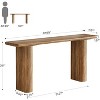 Wooden 63" Long Console Table, Industrial Rectangular Sofa Table Behind Couch, Farmhouse Entryway Table for Foyer, Hallway, Living Room - 3 of 4