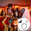 Unique Bargains Halloween Novelty Bat Pattern Headband 4.72" Diameter Black Orange 1 Pc - 2 of 4