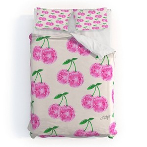 Deny Designs Lindsey Kay Collective Disco Ball Cherries Duvet Cover Bedding Set Cream - 1 of 4
