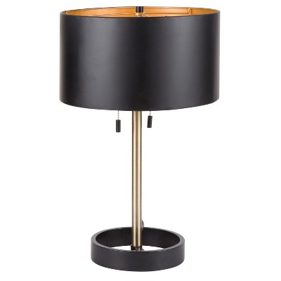 24" Hilton Table Lamp Black/Gold - LumiSource