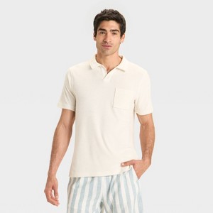Men's Terry Cloth Polo Shirt - Goodfellow & Co™ - 1 of 3