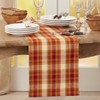 Saro Lifestyle Plaid Runner, Rust, 13" x 72" - 4 of 4